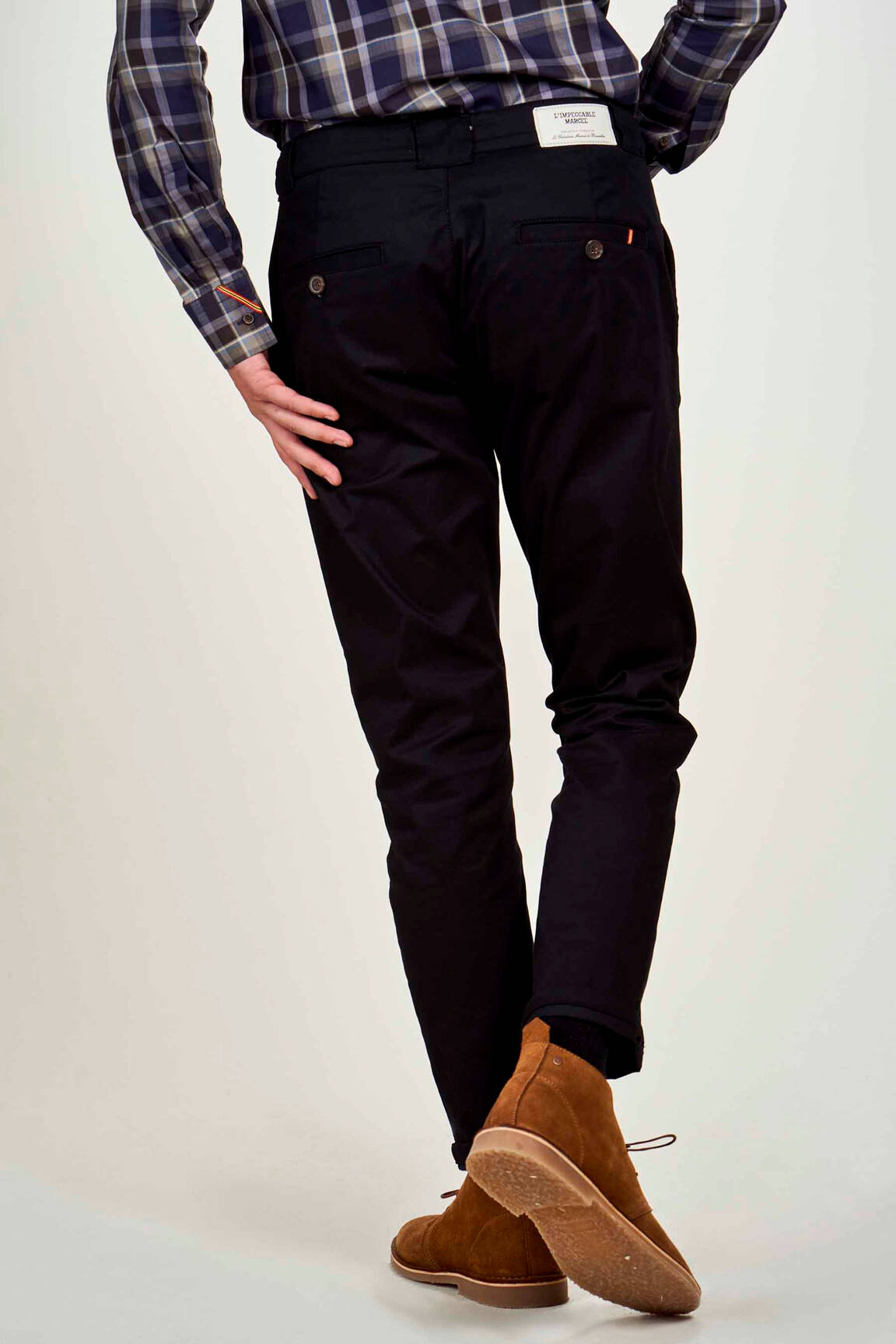 Chino kelnė juodas LE FABULEUX MARCEL DE BRUXELLES vyras