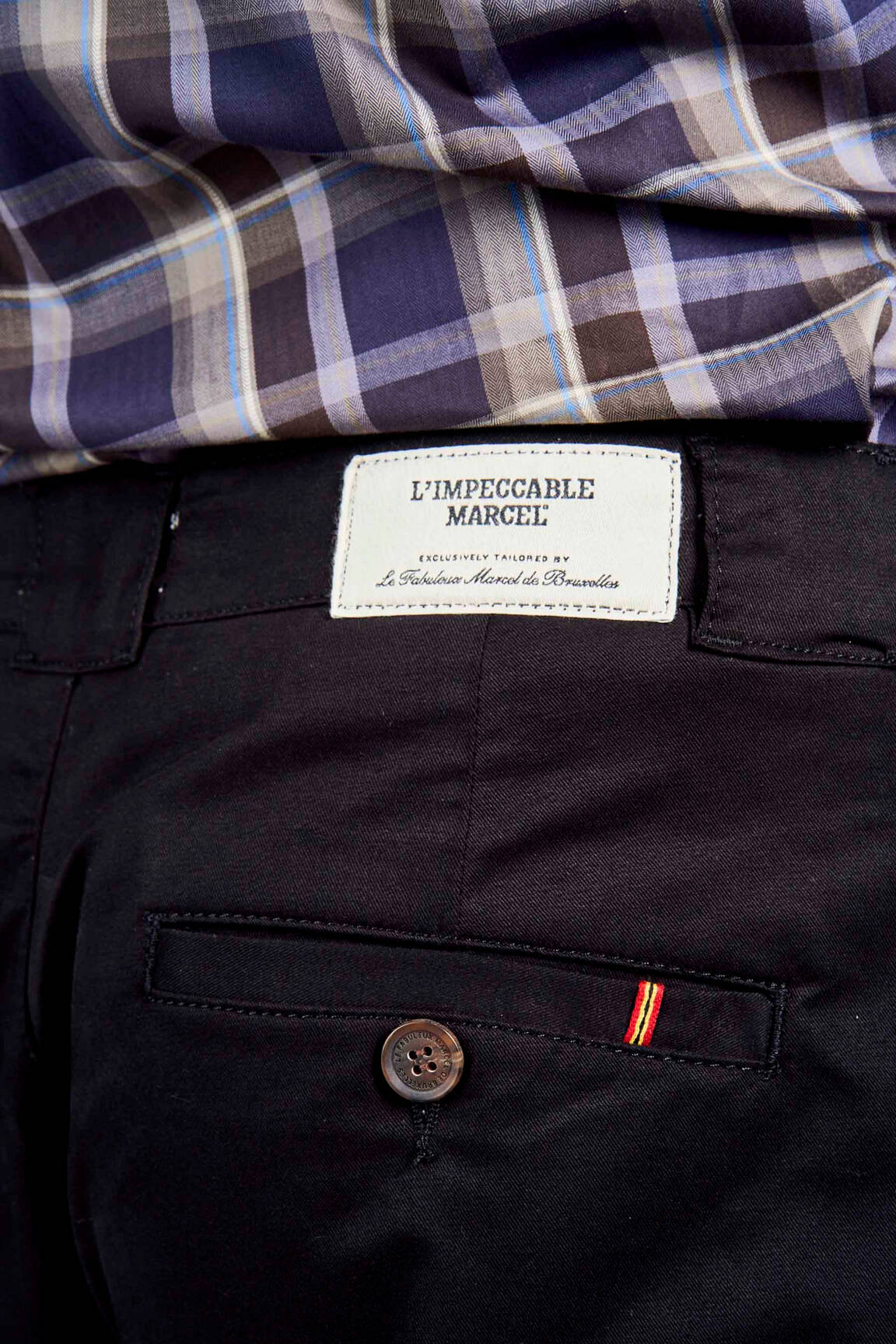 Chino kelnė juodas LE FABULEUX MARCEL DE BRUXELLES vyras