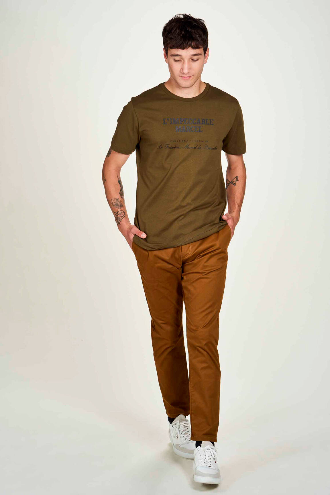 Chino kelnė rudas LE FABULEUX MARCEL DE BRUXELLES vyras