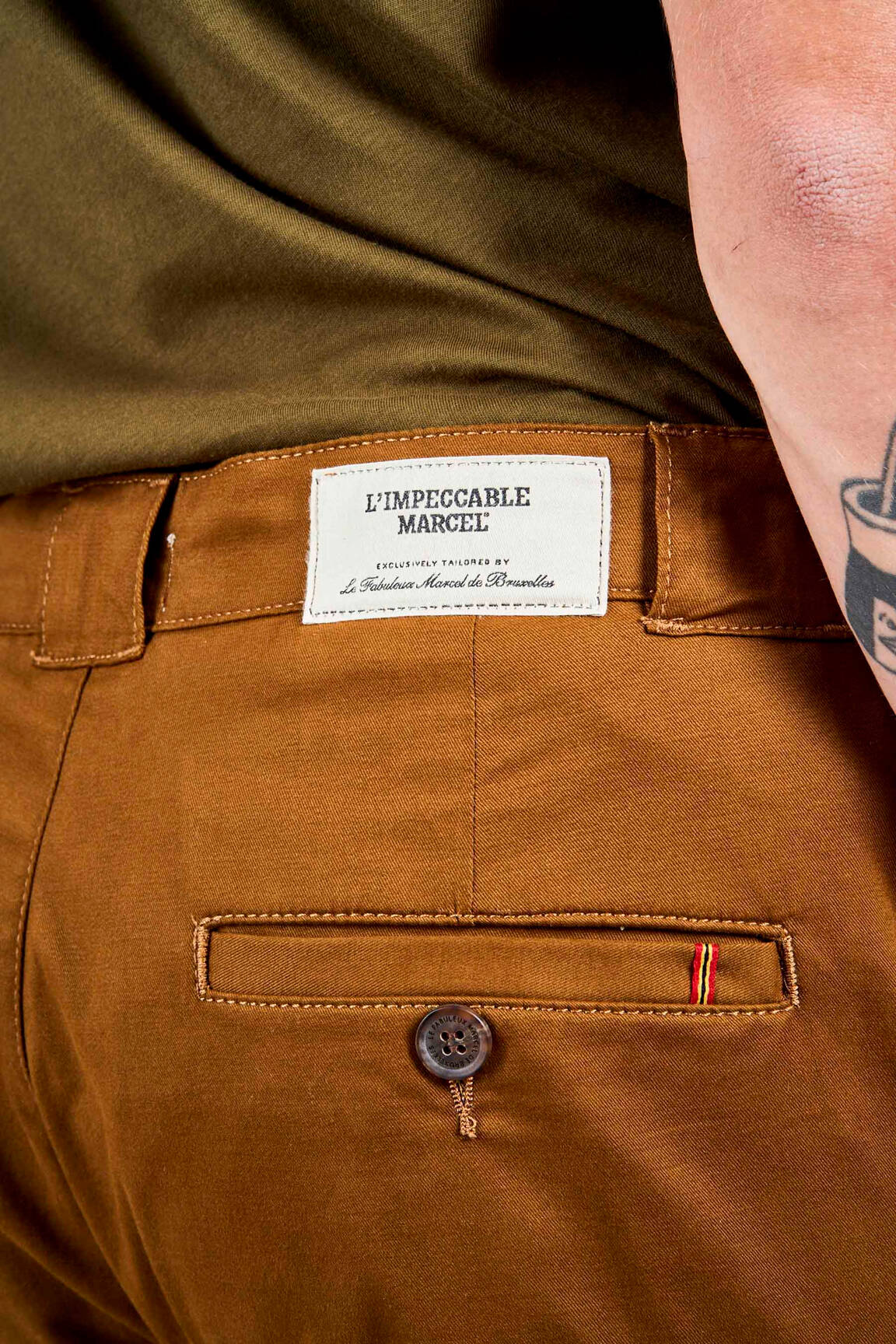 Chino kelnė rudas LE FABULEUX MARCEL DE BRUXELLES vyras
