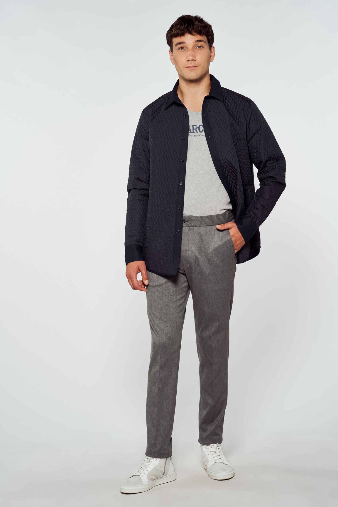 Chino kelnė pilka LE FABULEUX MARCEL DE BRUXELLES vyras