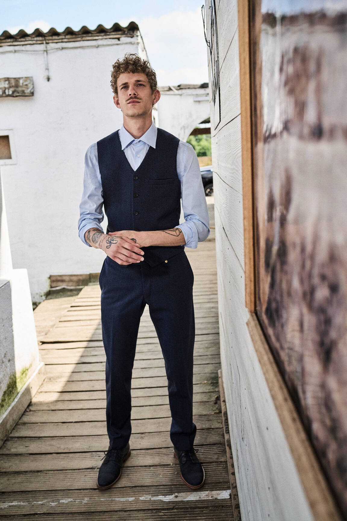 Chino kelnė mėlyna LE FABULEUX MARCEL DE BRUXELLES vyras