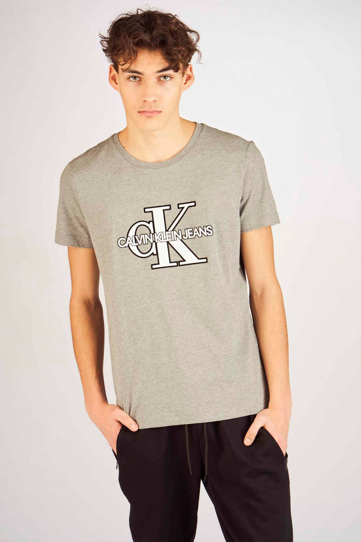 T-marškinys pilka CALVIN KLEIN vyras