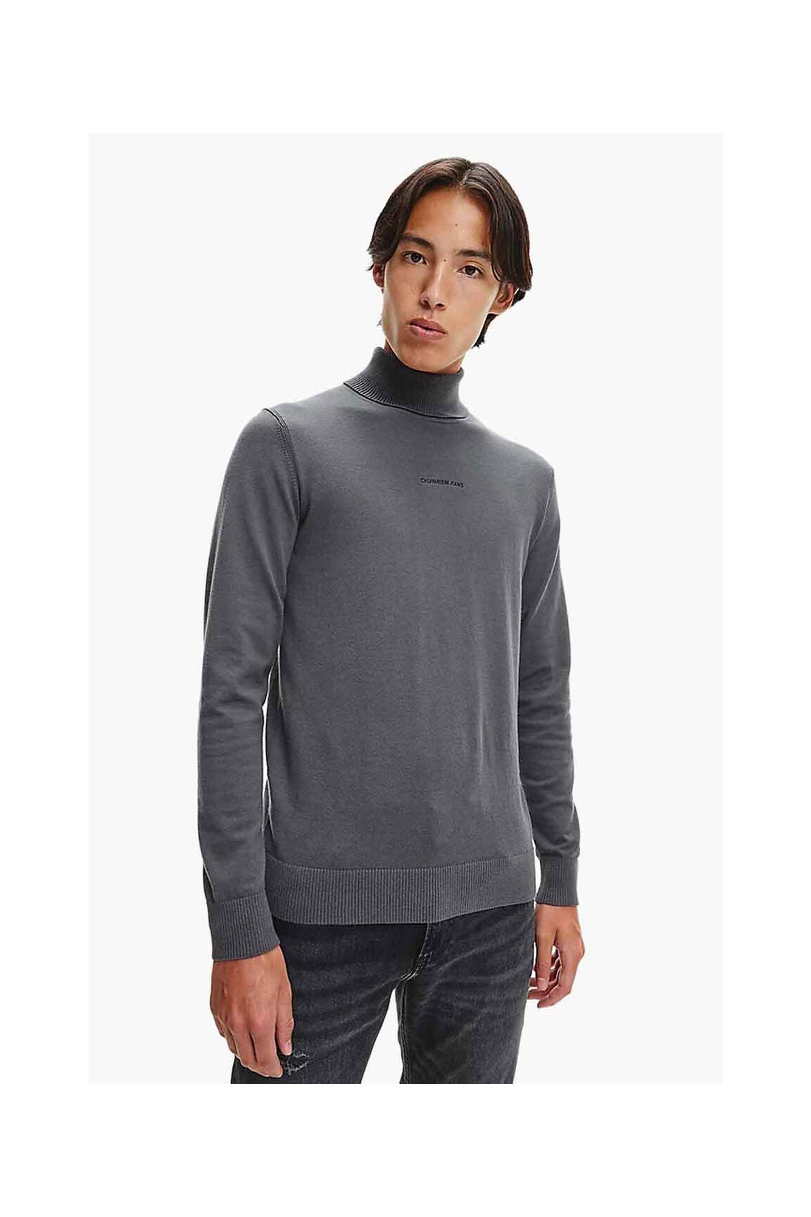 Megztinis su aukštu kaklu pilka CALVIN KLEIN vyras