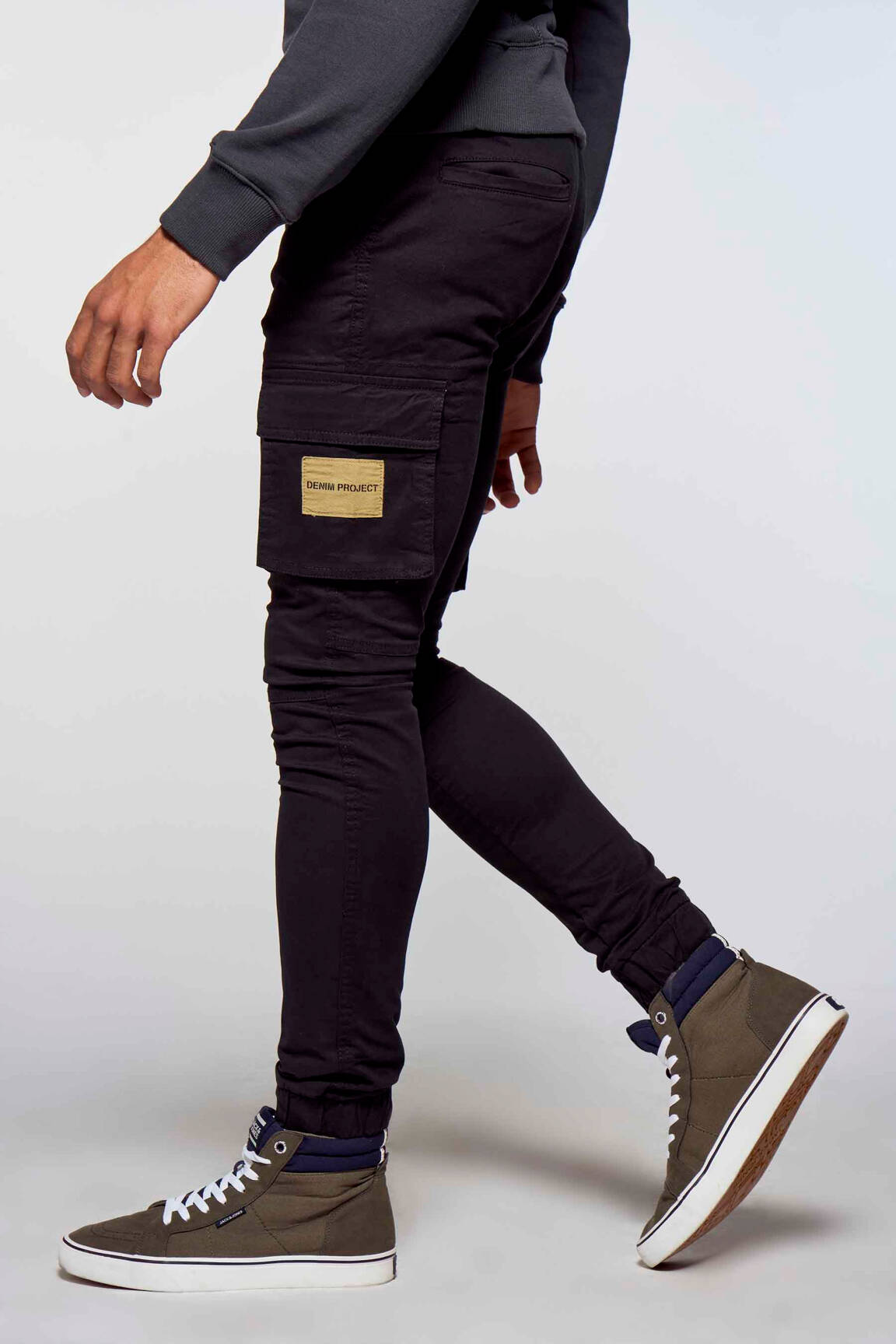 Kargo kelnė juodas DENIM PROJECT vyras