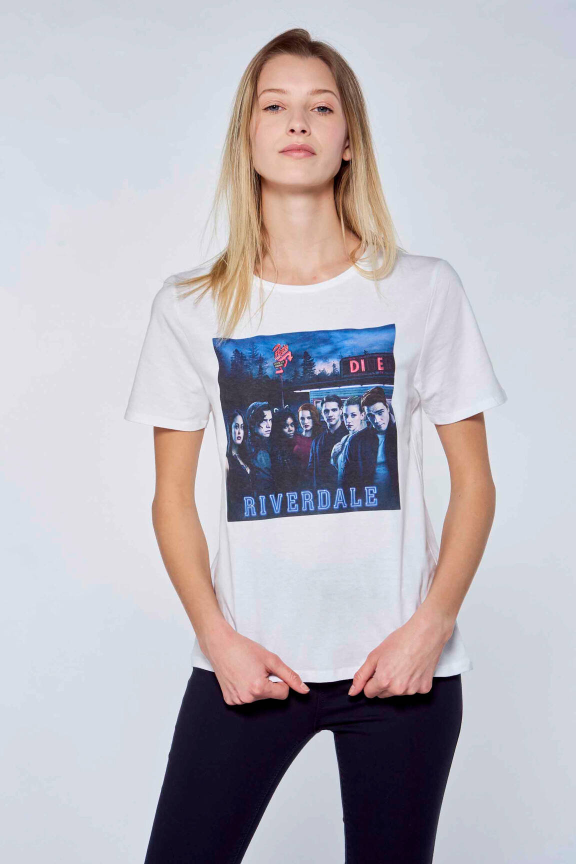 T-marškinys baltas RIVERDALE moteris