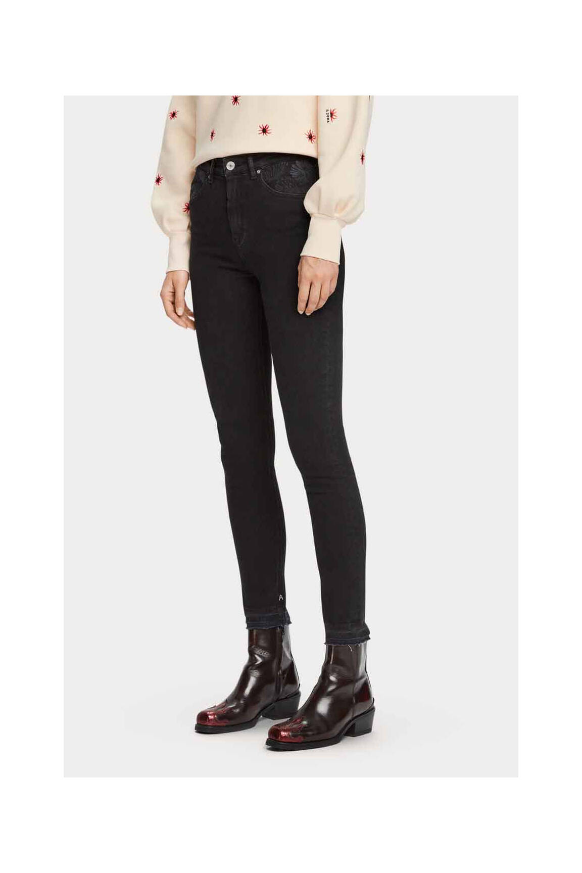 Lieknos džinsai juodas SCOTCH & SODA moteris