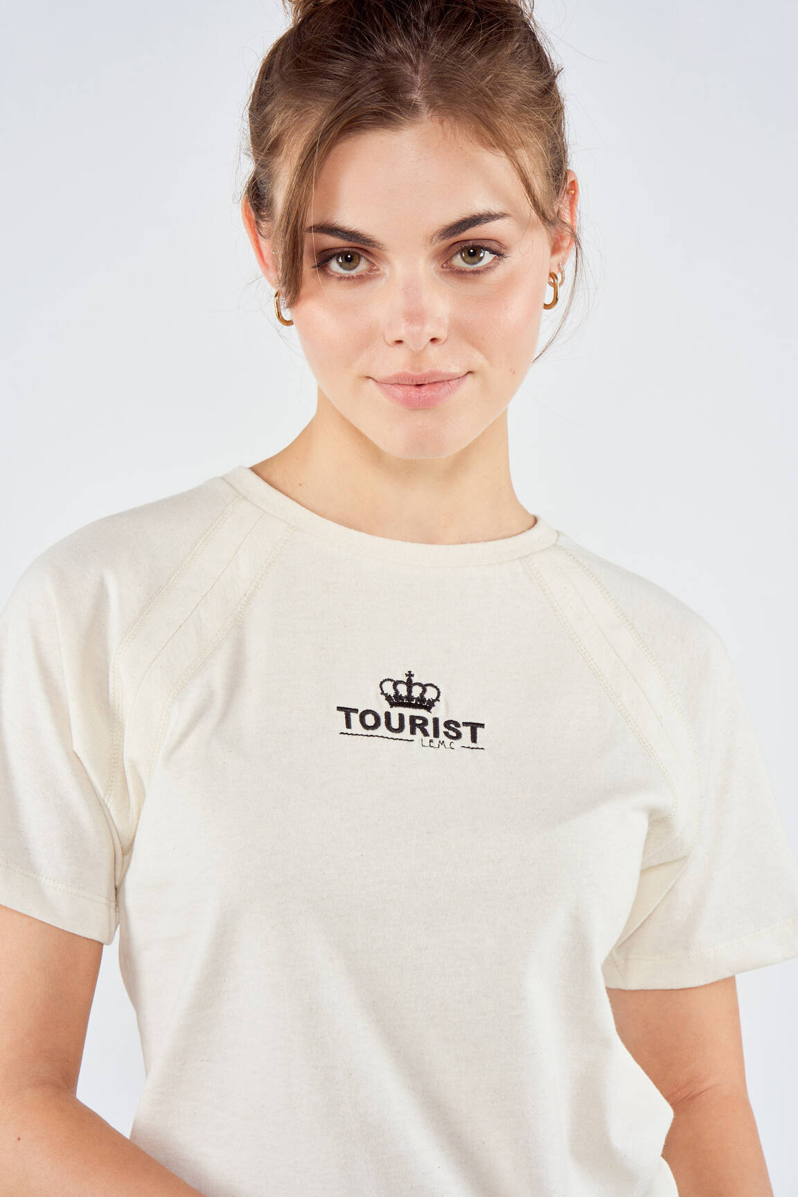 T-marškinys bežinis TOURIST LEMC moteris