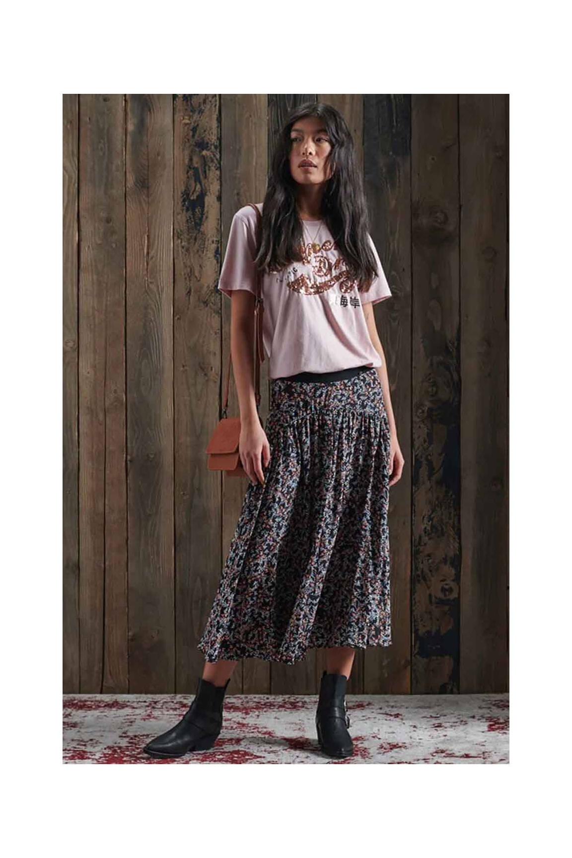 T-marškinys rožinė SUPERDRY moteris