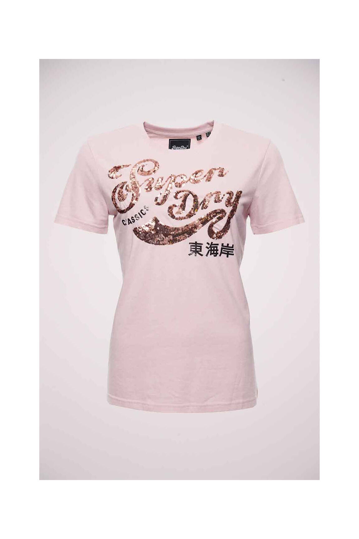 T-marškinys rožinė SUPERDRY moteris