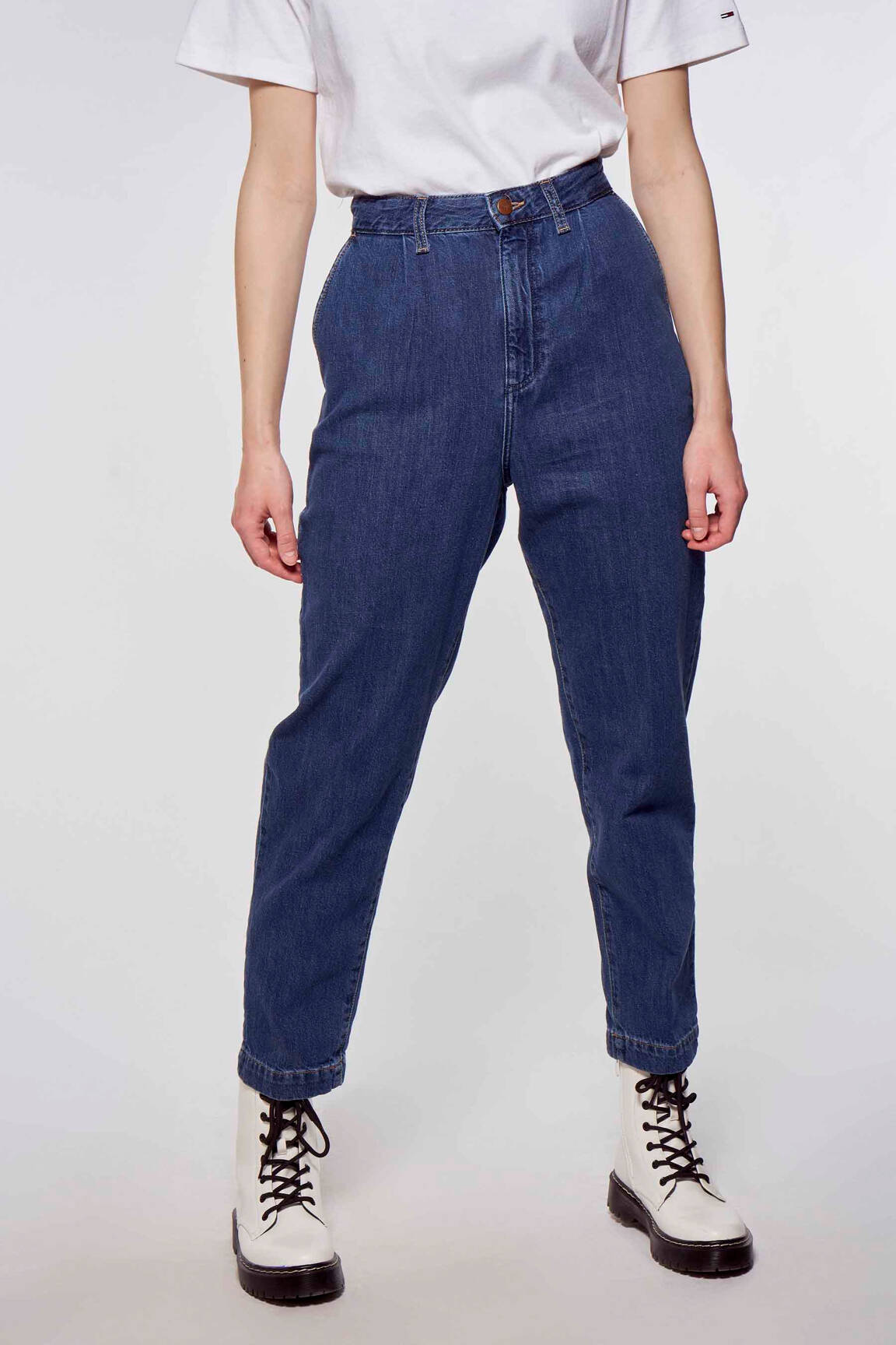 Mama džinsai mėlyna WRANGLER moteris