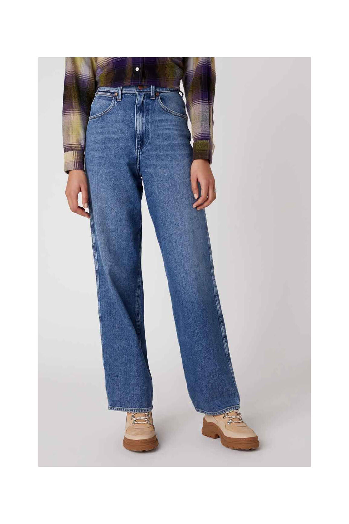 Tiesios kirpimo džinsai mėlyna WRANGLER moteris