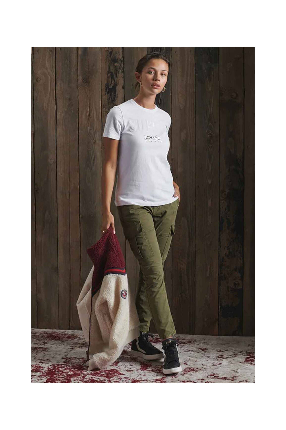 Kargo kelnė žalias SUPERDRY moteris