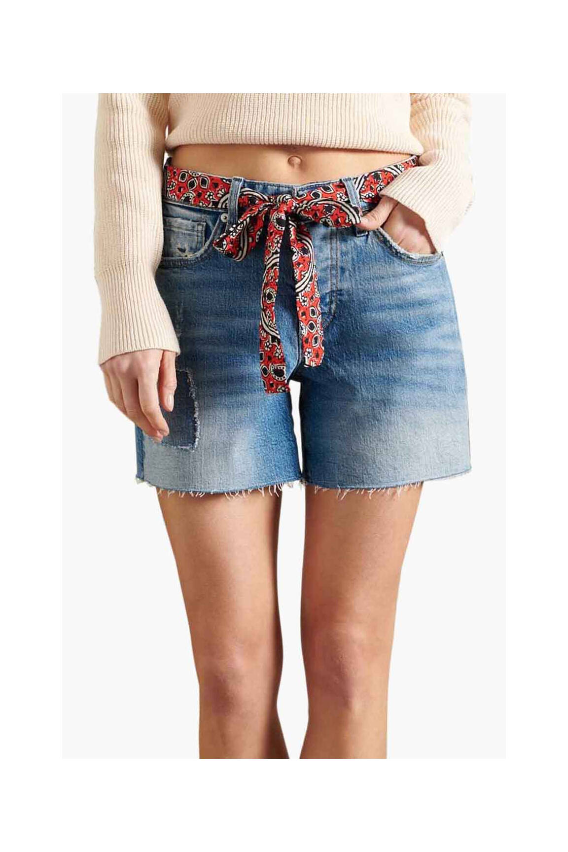 Šortas mėlyna SUPERDRY moteris
