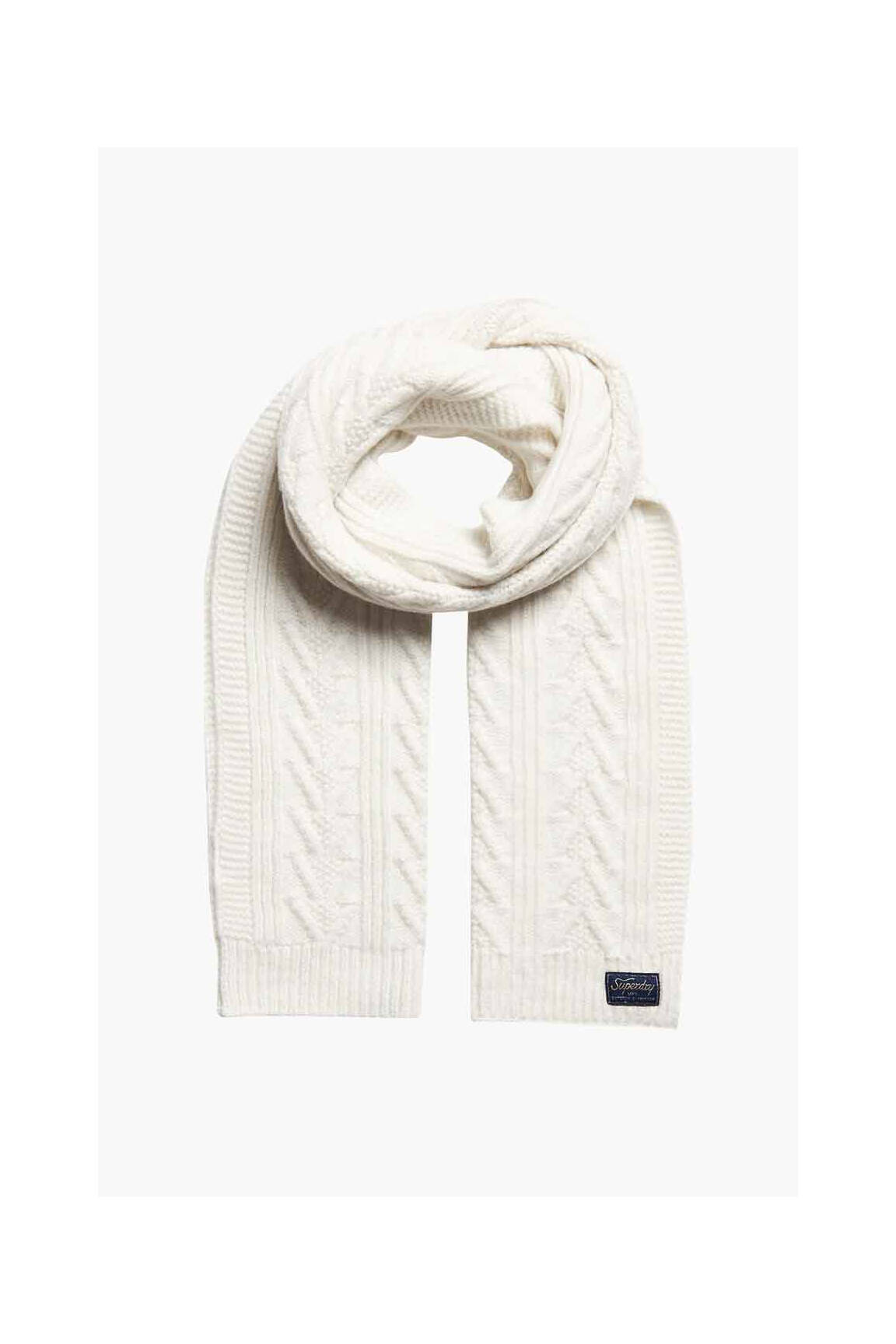 Šalikas baltas SUPERDRY moteris