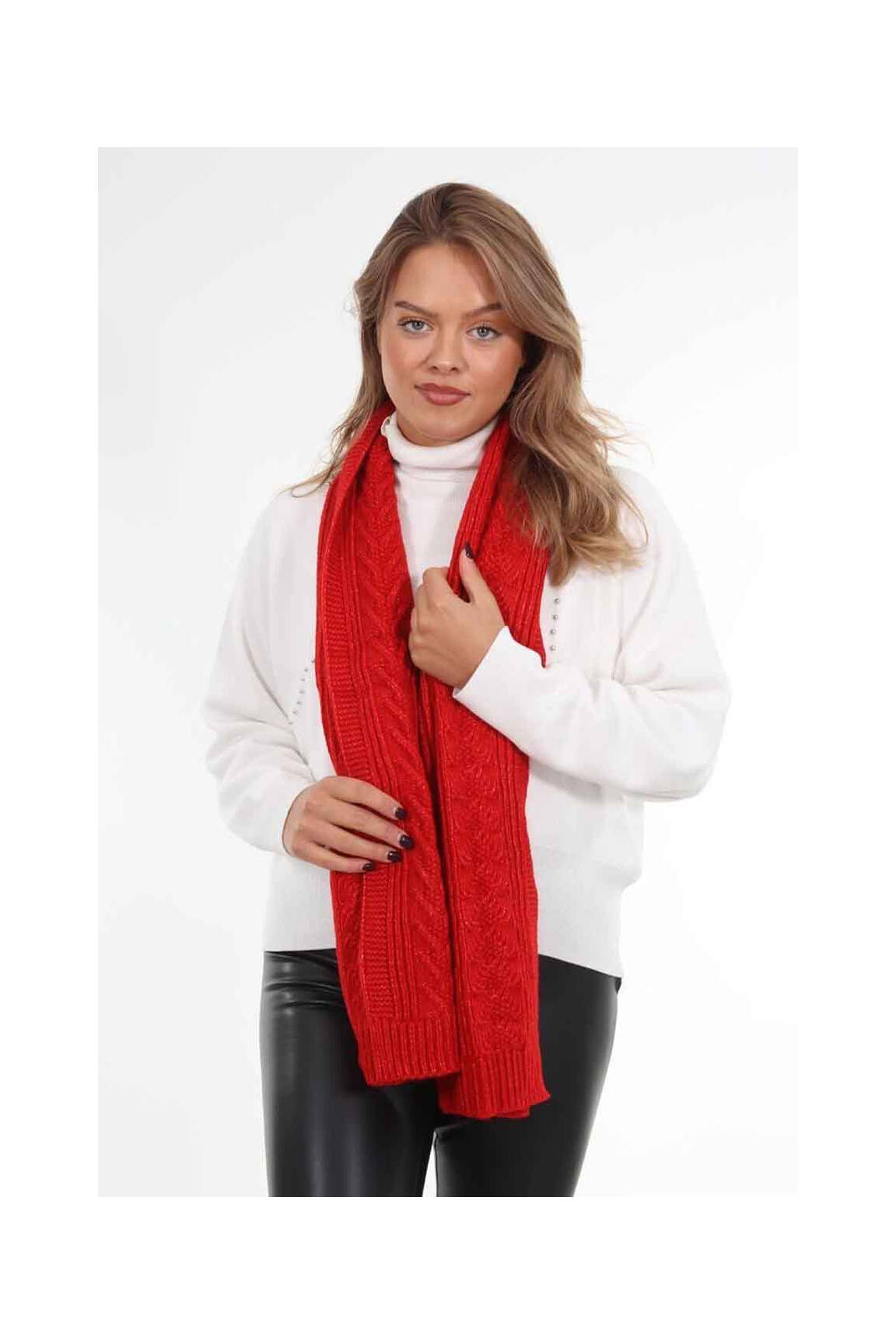 Šalikas raudona SUPERDRY moteris
