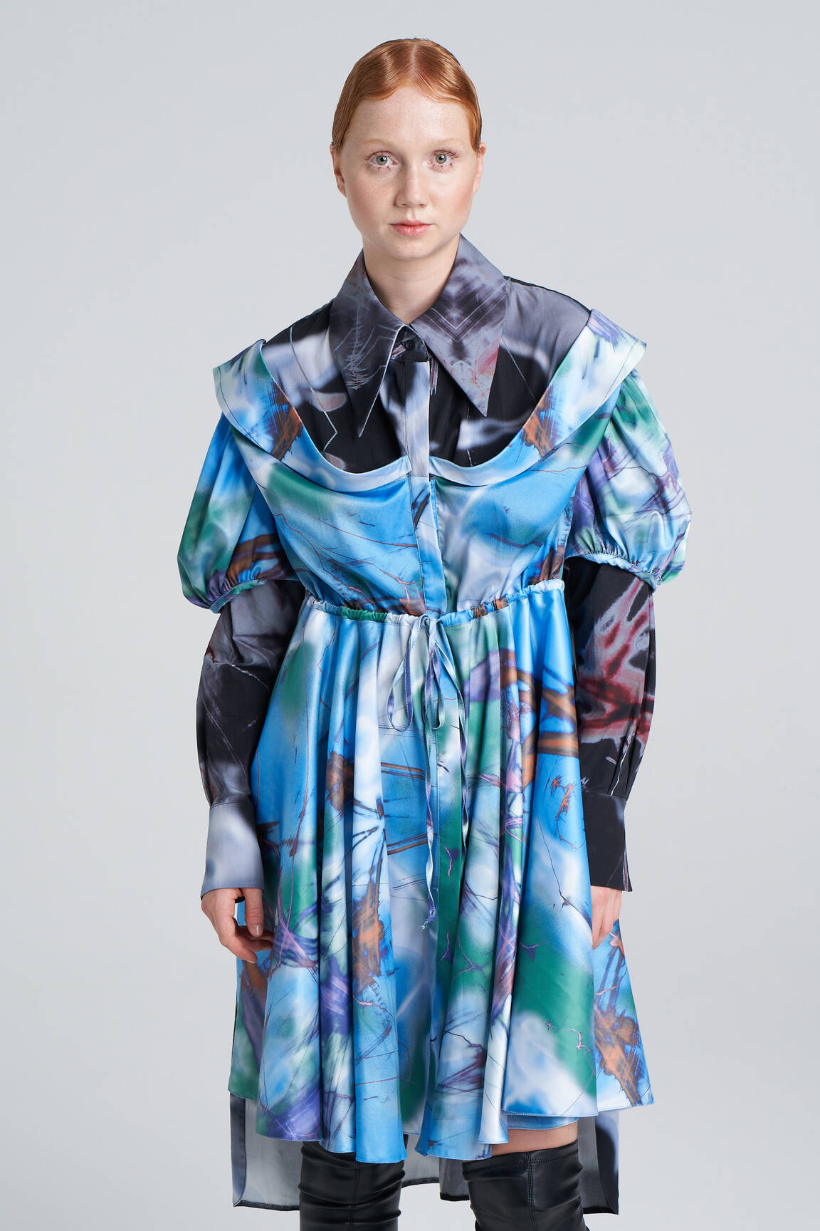 Ilga suknelė mėlyna YOUNG DESIGNERS moteris