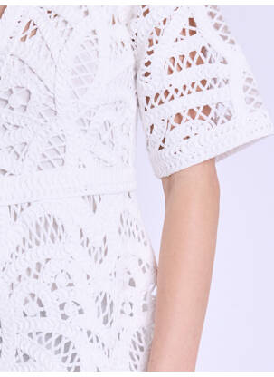 Robe baltas BERENICE moteris