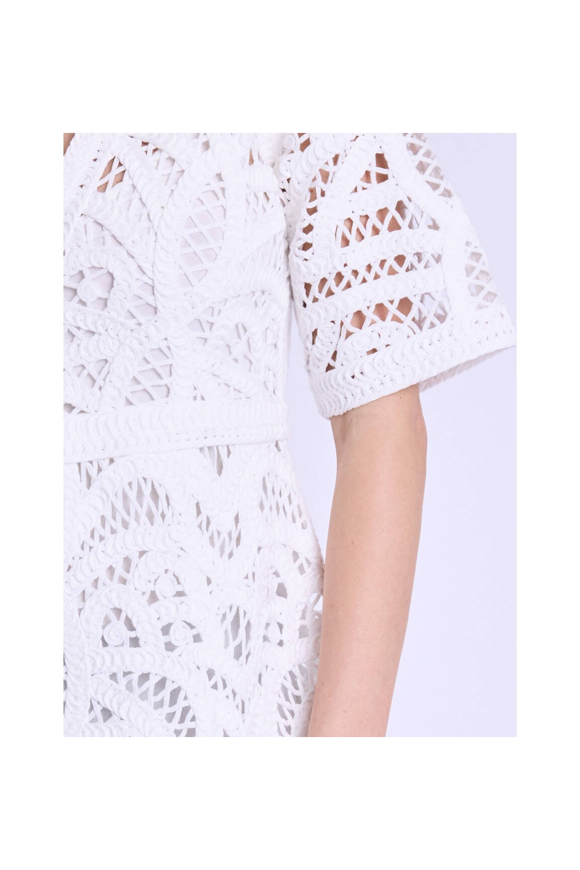 Robe baltas BERENICE moteris