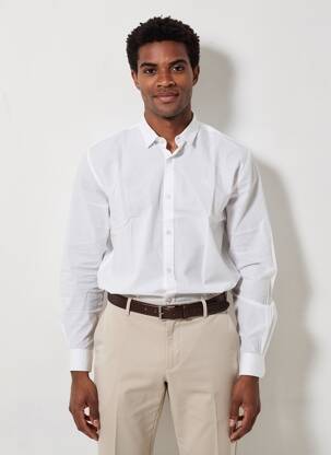 Ilgomis rankovėmis marškinys tiesi kirpimas baltas LEE COOPER vyras