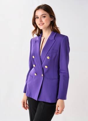 Švarkas kišenės violetinis ZARA moteris