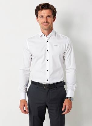 Ilgomis rankovėmis marškinys mygtukiniai rankogaliai baltas ASHTON vyras