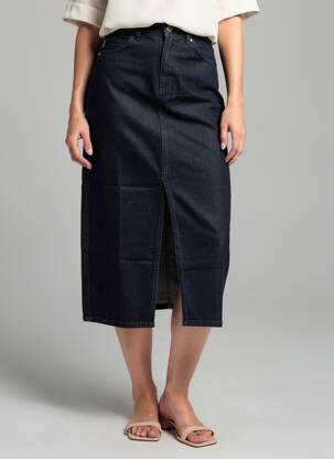 Ilgas sijonas normala dydis mėlyna FRNCH moteris