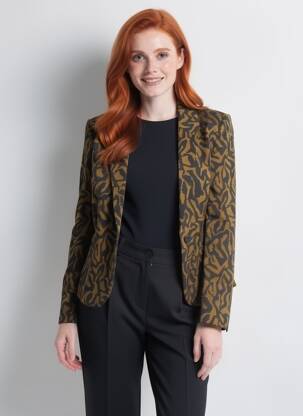 Švarkas centrinė iškirptė žalias B.YOUNG moteris