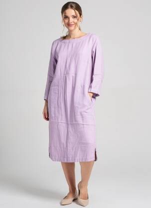Pusilgių suknelė 3/4 rankovės 3/4 rankovės violetinis COUTURIST moteris