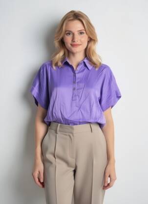 Bluzonai trumpas rankovės violetinis COUTURIST moteris