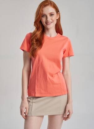 T-marškinys tamprumas trumpas rankovės oranžinė COUTURIST moteris