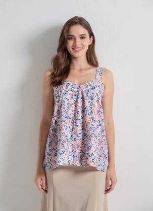Viršūnė sklandi forma be rankų mėlyna DENIM &DRESS moteris