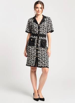 Pusilgių suknelė trumpas rankovės trumpas rankovės juodas LM LULU moteris