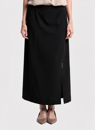 Ilgas sijonas tiesi kirpimas juodas PARIS moteris