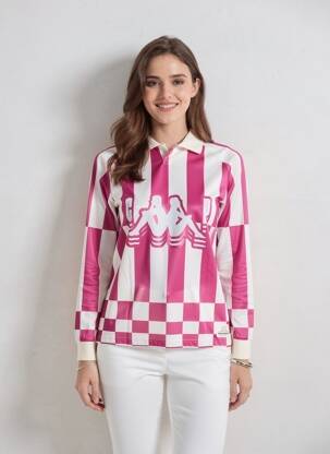 Polo ilgos rankovės ilgos rankovės rožinė KAPPA moteris