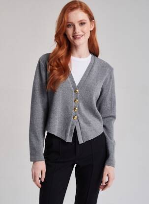 Ilgų rankovių liemenė tamprumas pilka ZARA moteris