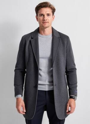 Ilgas paltas ilgos rankovės be gobtuvų pilka LEE COOPER vyras