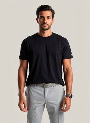 T-marškinys tiesi kirpimas trumpas rankovės juodas DAYTONA vyras