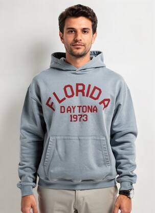 Kapišonas jersey audinys ilgos rankovės mėlyna DAYTONA vyras