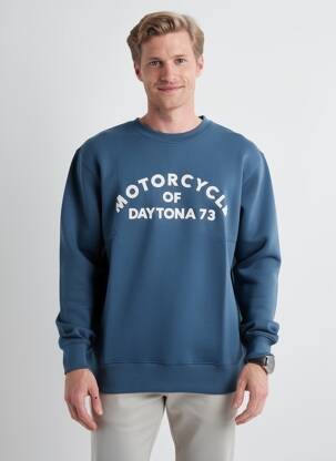 Mikroskopas siuvinėjimas ilgos rankovės mėlyna DAYTONA vyras