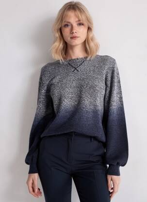 Megztinis tiesi kirpimas ilgos rankovės mėlyna PEPE JEANS moteris