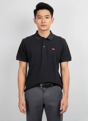 Polo tiesi kirpimas trumpas rankovės juodas LEVI'S vyras