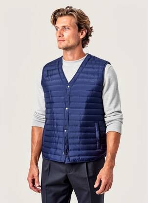 Pūkinė striukė kišenės be gobtuvų mėlyna PEPE JEANS vyras