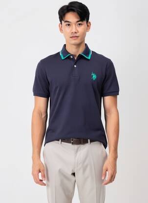 Polo sietspausdinimas trumpas rankovės mėlyna U.S. POLO ASSN vyras