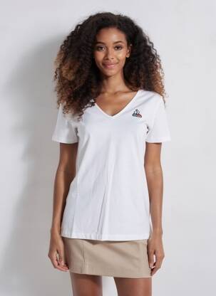 T-marškinys col v trumpas rankovės baltas LE COQ SPORTIF moteris