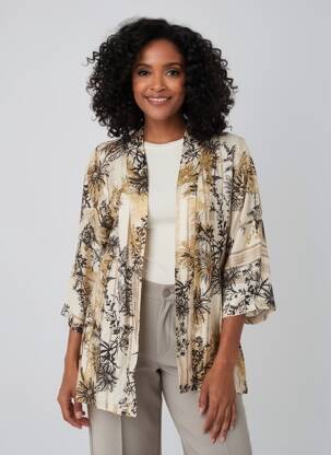Kimono striukė col v bežinis LAUREN VIDAL moteris