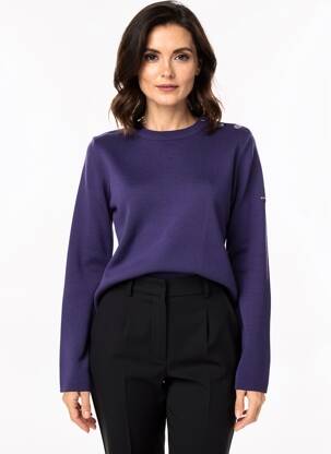 Megztinis tamprumas ilgos rankovės violetinis ARMOR LUX moteris