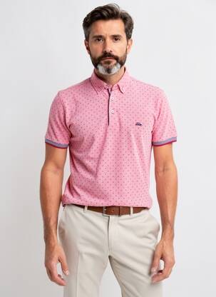 Polo chinamas audinys trumpas rankovės raudona THE SURFCAR vyras