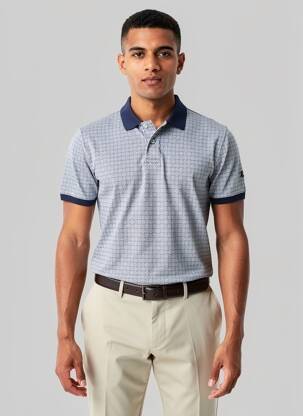 Polo jersey audinys trumpas rankovės mėlyna !OHO! vyras