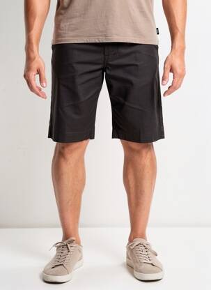 Bermudas popelinos audinys, kuris pasižymi lygiu ir tankiu paviršiumi. normala dydis juodas HUGO BOSS vyras